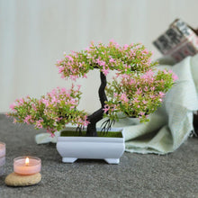 Load image into Gallery viewer, Artificial Small Bonsai Flower with Designer Pot
